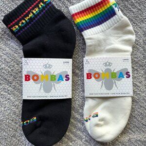 2-Pack Rainbow Bombas - Black & White -Large - Unisex -